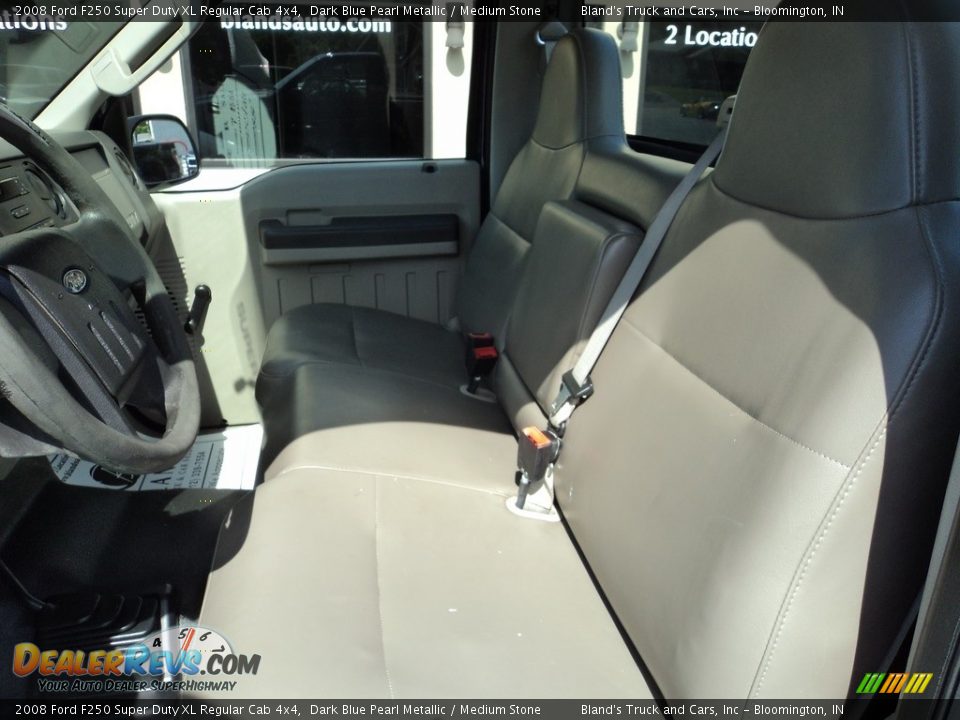 2008 Ford F250 Super Duty XL Regular Cab 4x4 Dark Blue Pearl Metallic / Medium Stone Photo #6