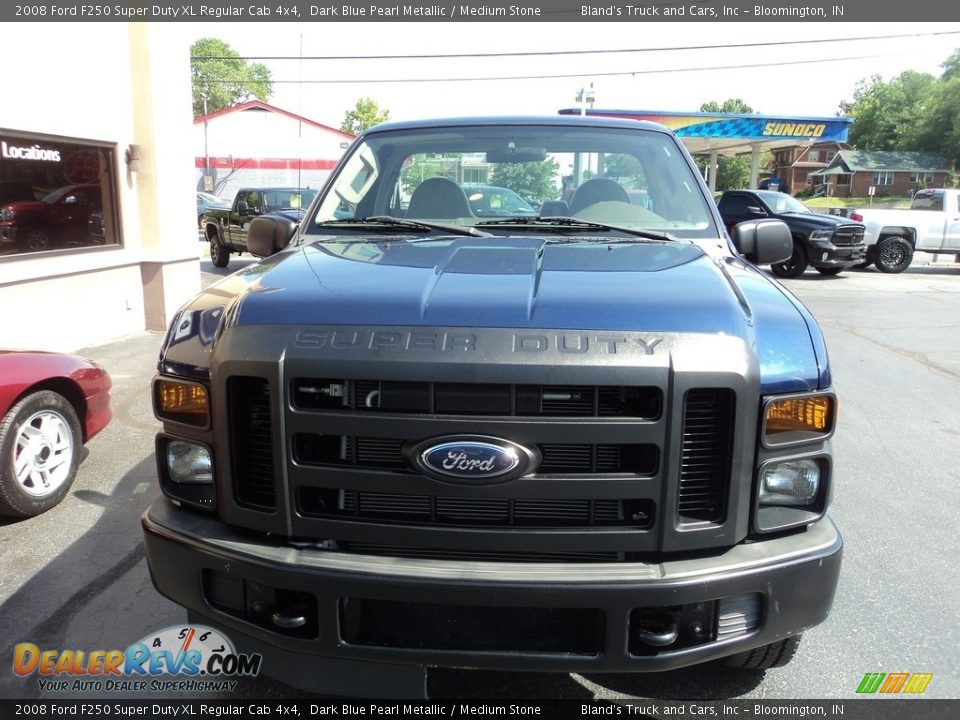 2008 Ford F250 Super Duty XL Regular Cab 4x4 Dark Blue Pearl Metallic / Medium Stone Photo #15