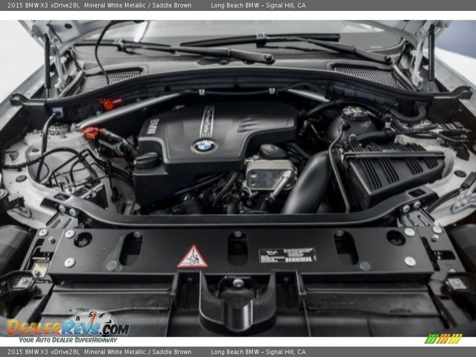 2015 BMW X3 xDrive28i Mineral White Metallic / Saddle Brown Photo #9