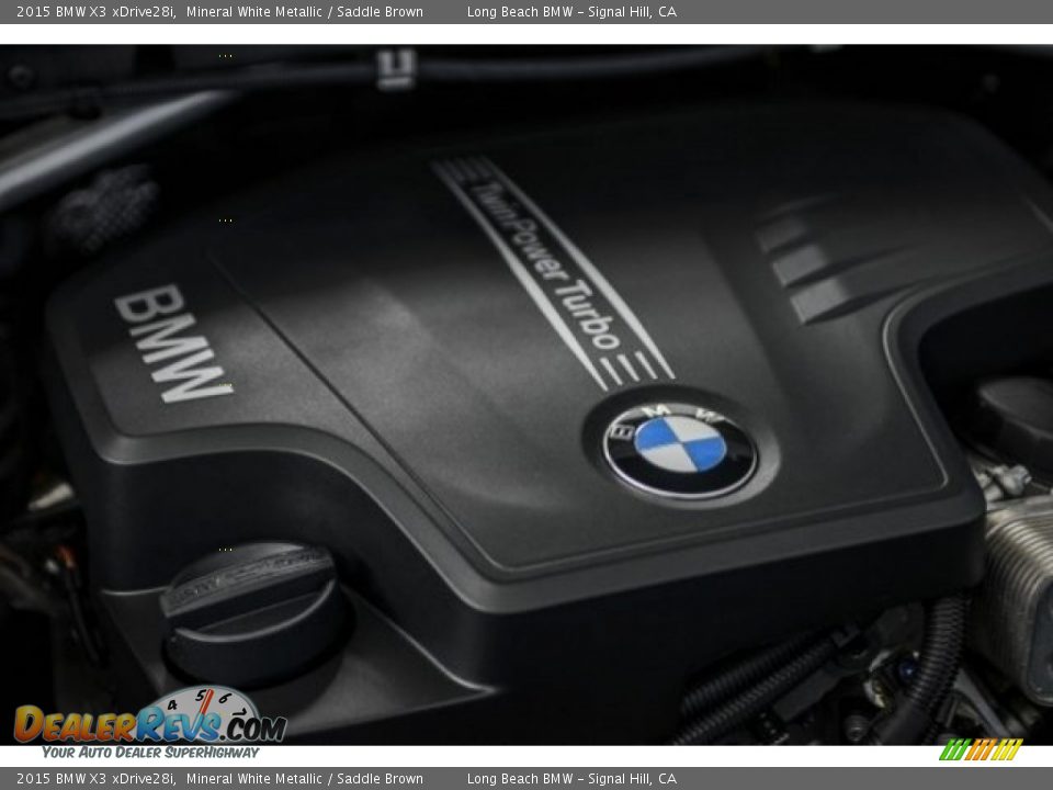 2015 BMW X3 xDrive28i Mineral White Metallic / Saddle Brown Photo #24