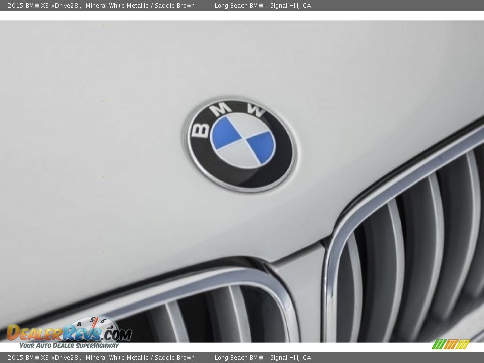 2015 BMW X3 xDrive28i Mineral White Metallic / Saddle Brown Photo #26