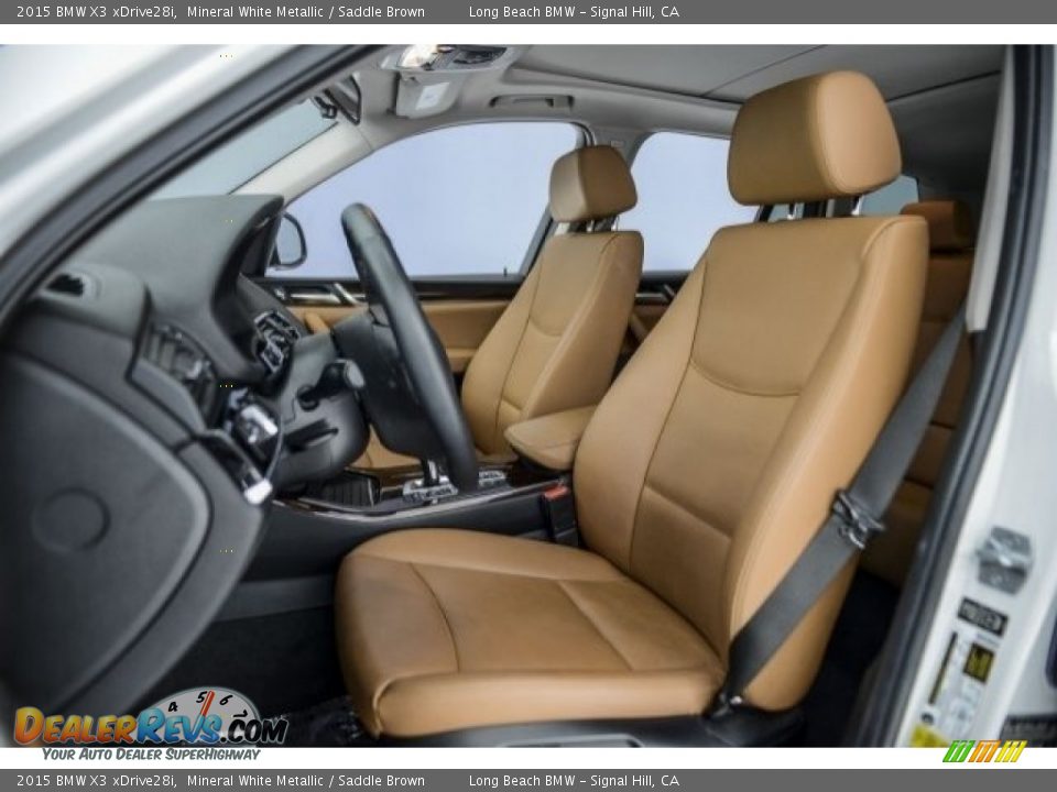 2015 BMW X3 xDrive28i Mineral White Metallic / Saddle Brown Photo #28