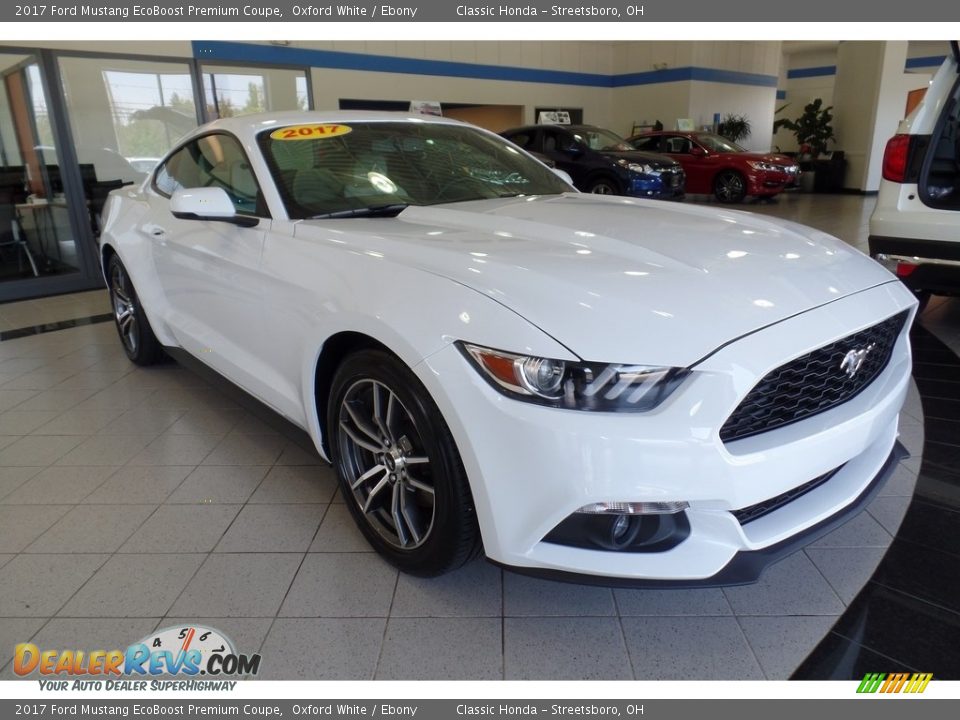 2017 Ford Mustang EcoBoost Premium Coupe Oxford White / Ebony Photo #4