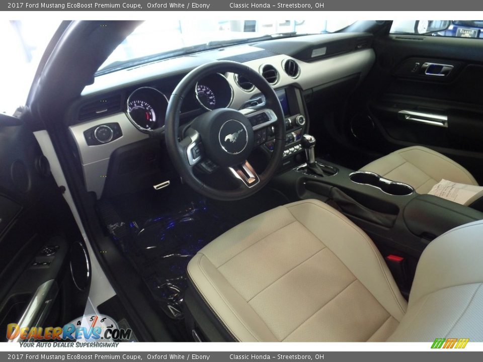 2017 Ford Mustang EcoBoost Premium Coupe Oxford White / Ebony Photo #13