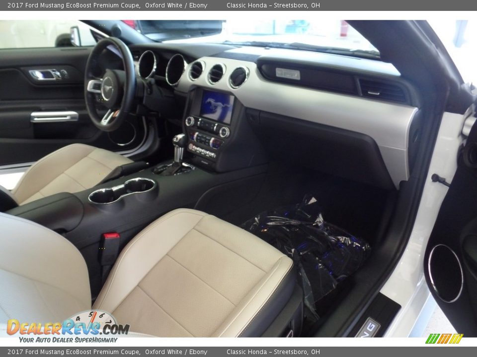 2017 Ford Mustang EcoBoost Premium Coupe Oxford White / Ebony Photo #14