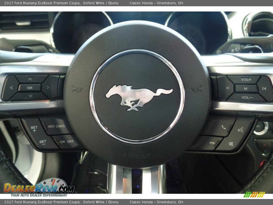 2017 Ford Mustang EcoBoost Premium Coupe Oxford White / Ebony Photo #18