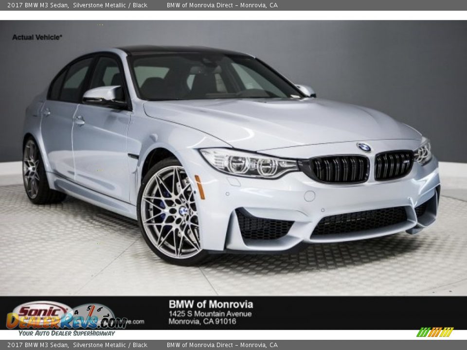 2017 BMW M3 Sedan Silverstone Metallic / Black Photo #1