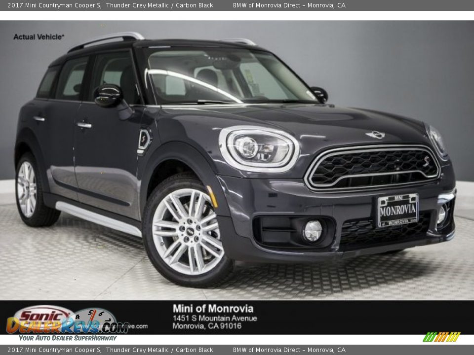2017 Mini Countryman Cooper S Thunder Grey Metallic / Carbon Black Photo #1