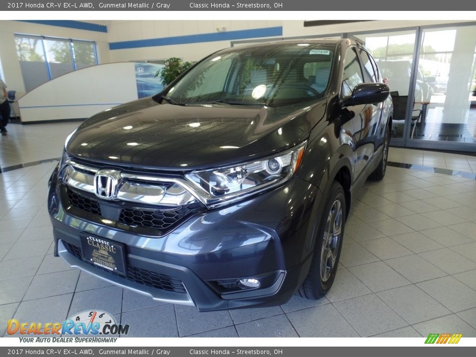 2017 Honda CR-V EX-L AWD Gunmetal Metallic / Gray Photo #1