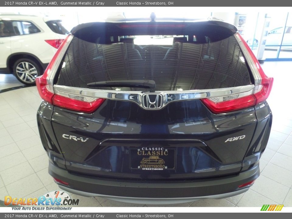 2017 Honda CR-V EX-L AWD Gunmetal Metallic / Gray Photo #4