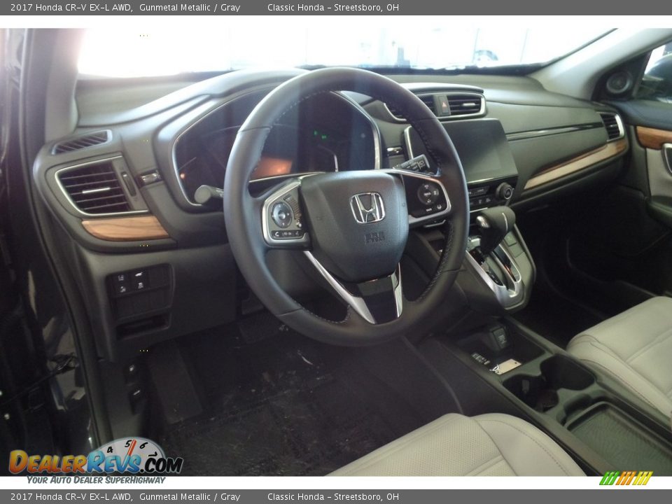 2017 Honda CR-V EX-L AWD Gunmetal Metallic / Gray Photo #7