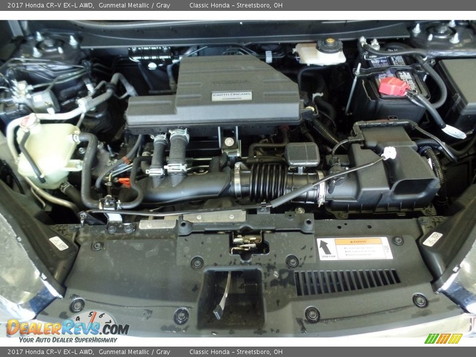 2017 Honda CR-V EX-L AWD Gunmetal Metallic / Gray Photo #14
