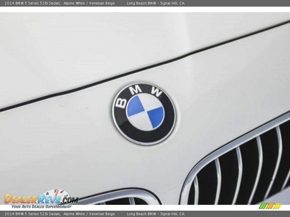 2014 BMW 5 Series 528i Sedan Alpine White / Venetian Beige Photo #26