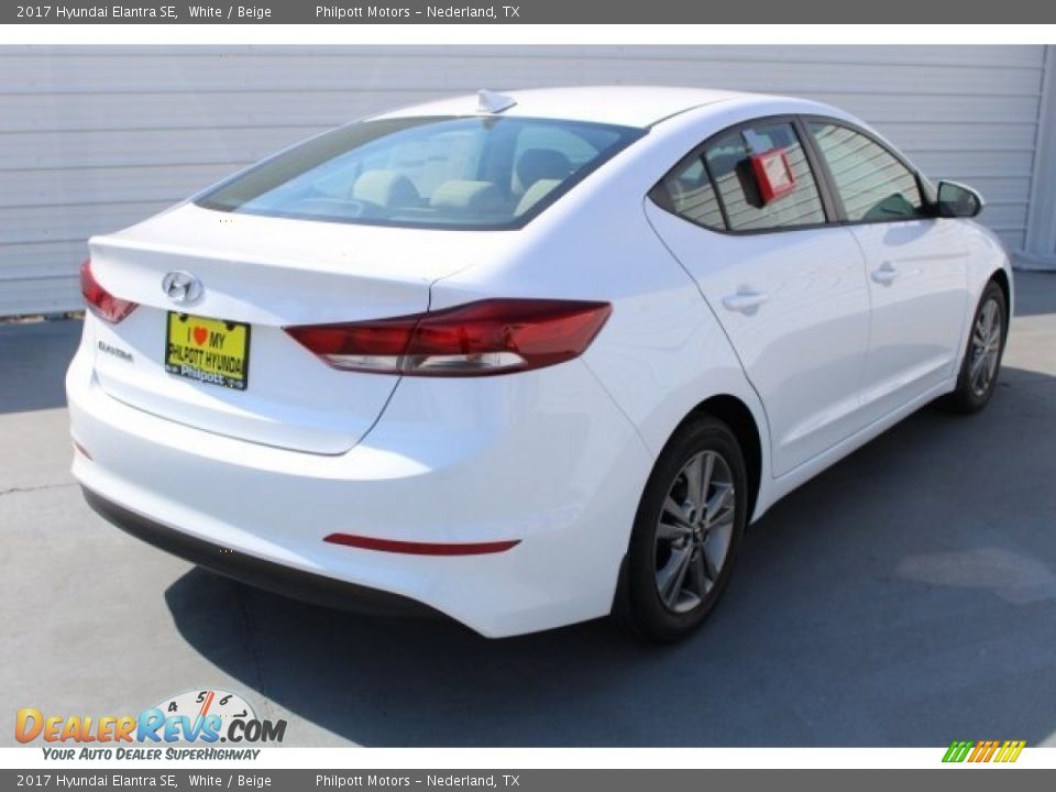 2017 Hyundai Elantra SE White / Beige Photo #8