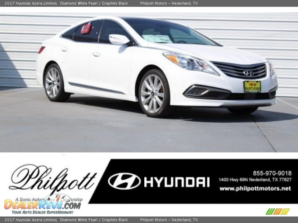 2017 Hyundai Azera Limited Diamond White Pearl / Graphite Black Photo #1