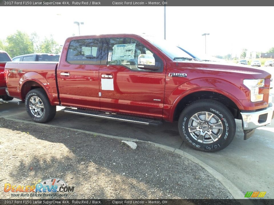 2017 Ford F150 Lariat SuperCrew 4X4 Ruby Red / Black Photo #3