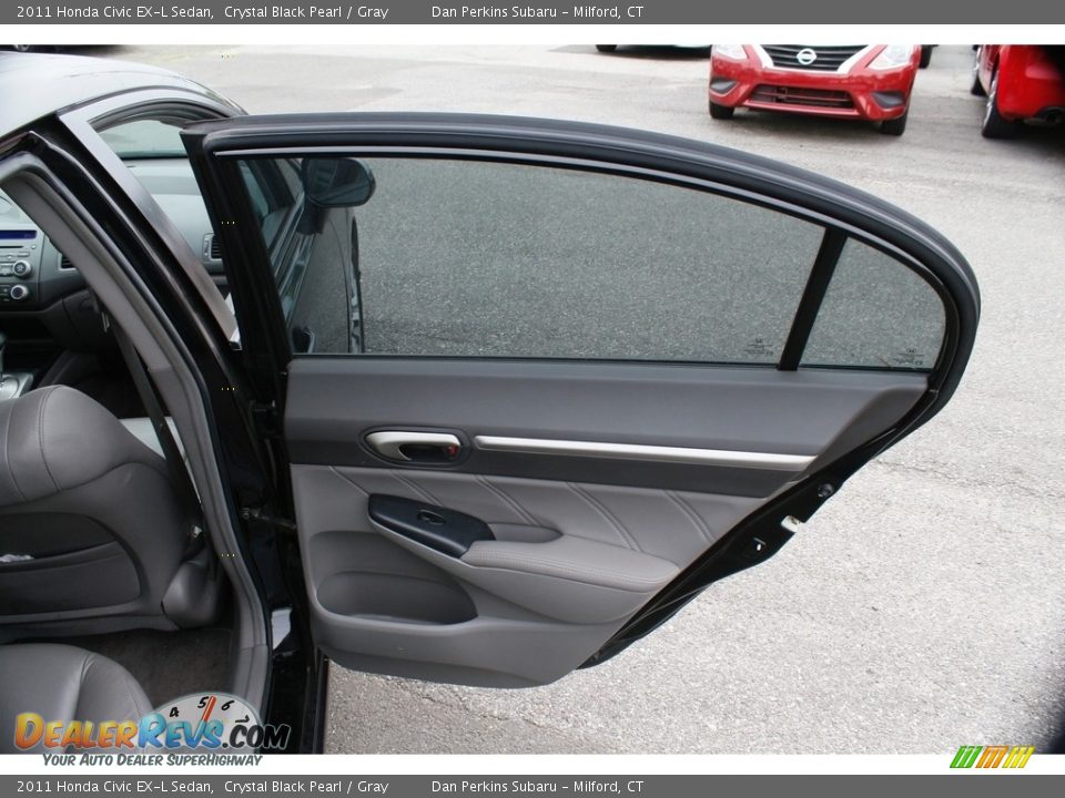 2011 Honda Civic EX-L Sedan Crystal Black Pearl / Gray Photo #16