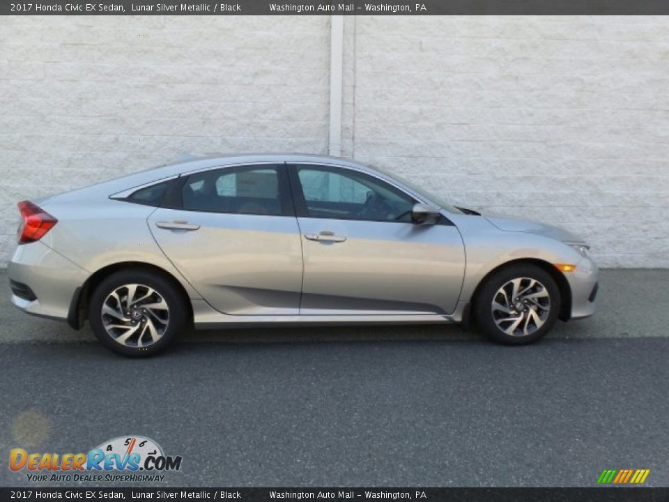 2017 Honda Civic EX Sedan Lunar Silver Metallic / Black Photo #2