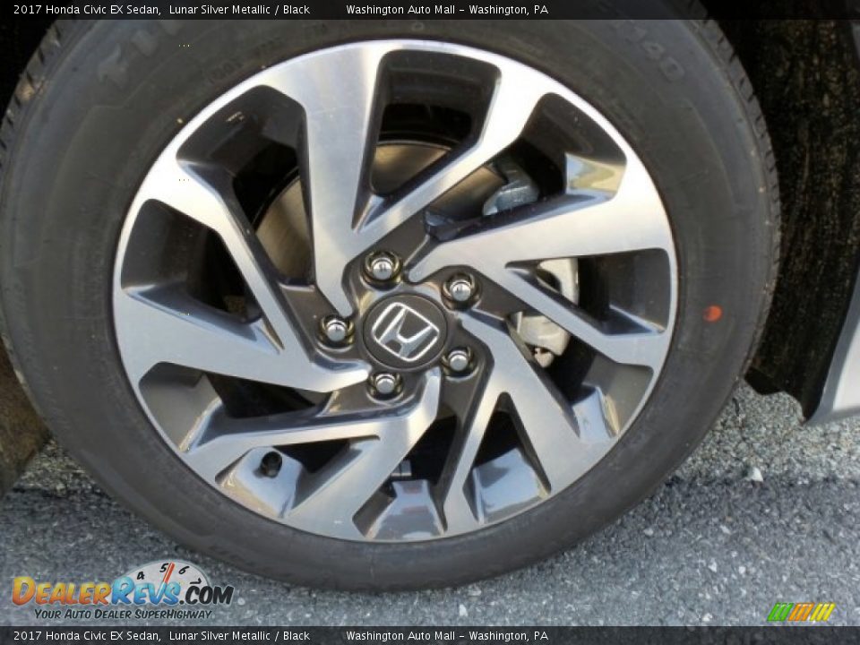2017 Honda Civic EX Sedan Lunar Silver Metallic / Black Photo #3