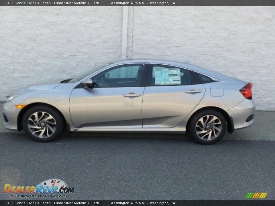 2017 Honda Civic EX Sedan Lunar Silver Metallic / Black Photo #6