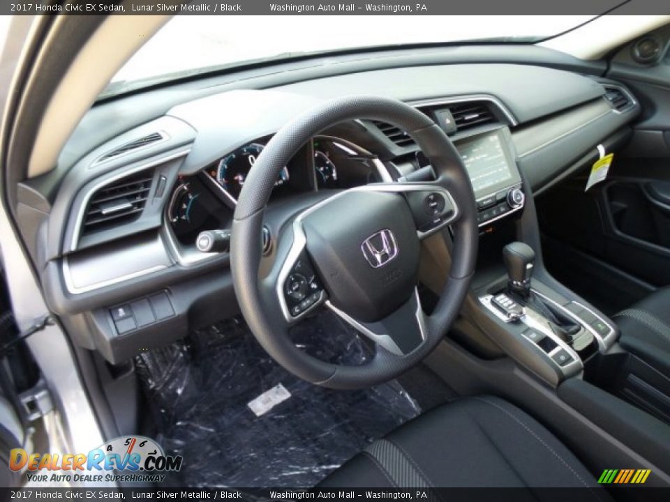 2017 Honda Civic EX Sedan Lunar Silver Metallic / Black Photo #9