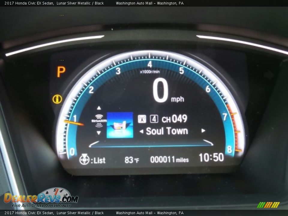 2017 Honda Civic EX Sedan Lunar Silver Metallic / Black Photo #16