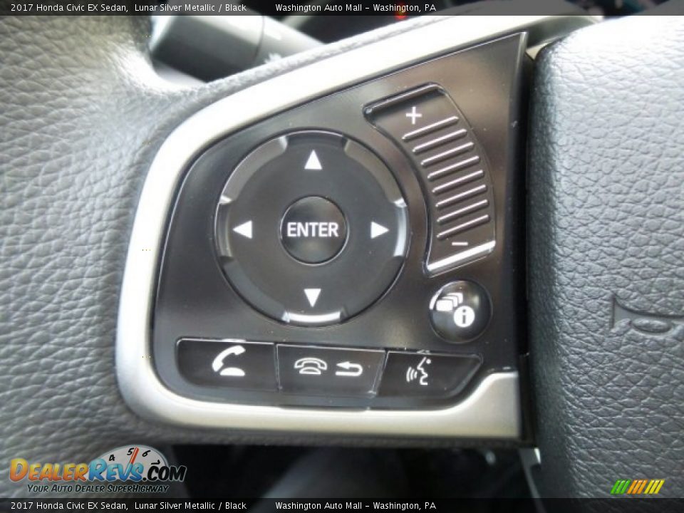 2017 Honda Civic EX Sedan Lunar Silver Metallic / Black Photo #17
