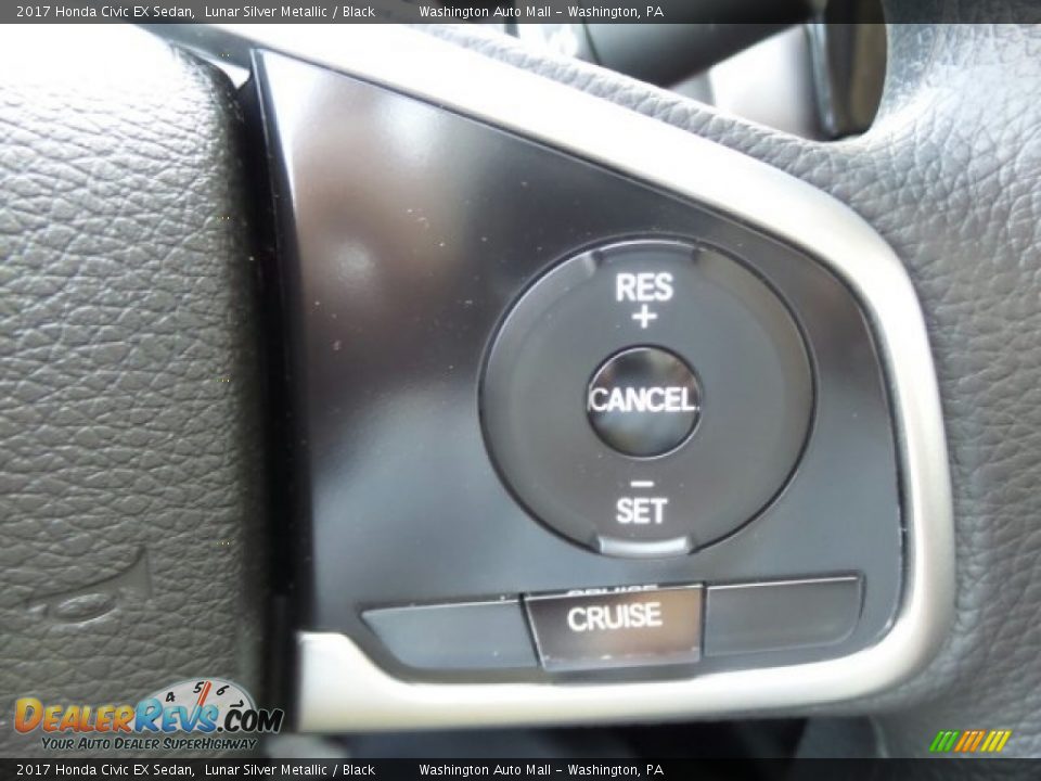 2017 Honda Civic EX Sedan Lunar Silver Metallic / Black Photo #19