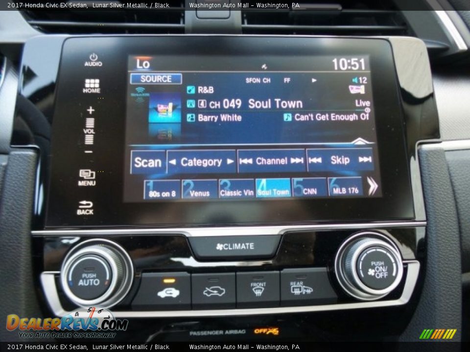2017 Honda Civic EX Sedan Lunar Silver Metallic / Black Photo #21