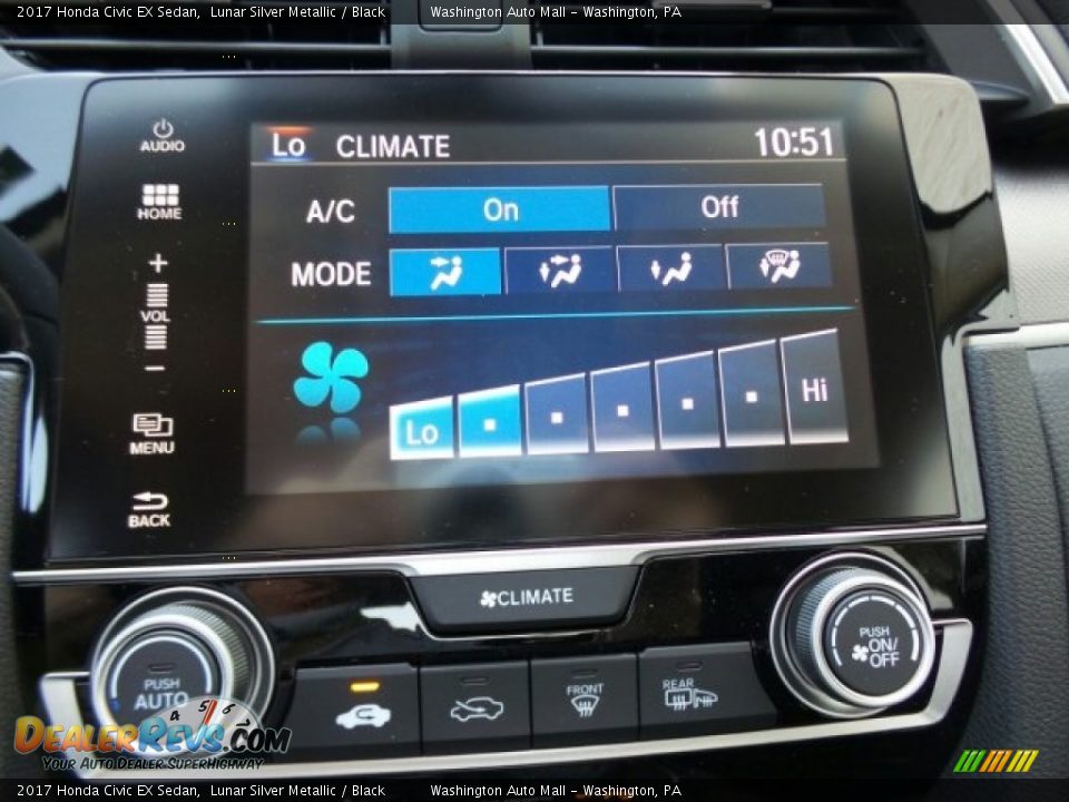 2017 Honda Civic EX Sedan Lunar Silver Metallic / Black Photo #24