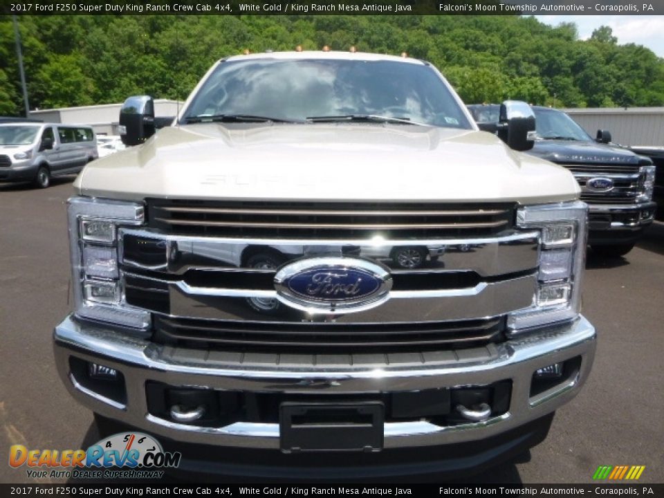 2017 Ford F250 Super Duty King Ranch Crew Cab 4x4 White Gold / King Ranch Mesa Antique Java Photo #4