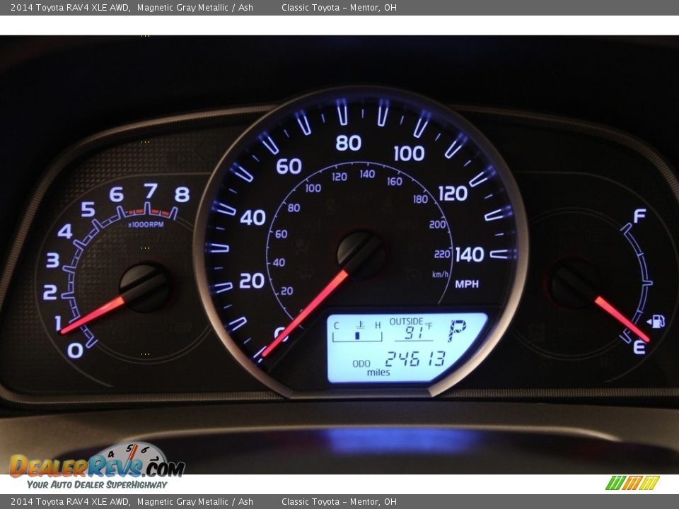 2014 Toyota RAV4 XLE AWD Magnetic Gray Metallic / Ash Photo #7