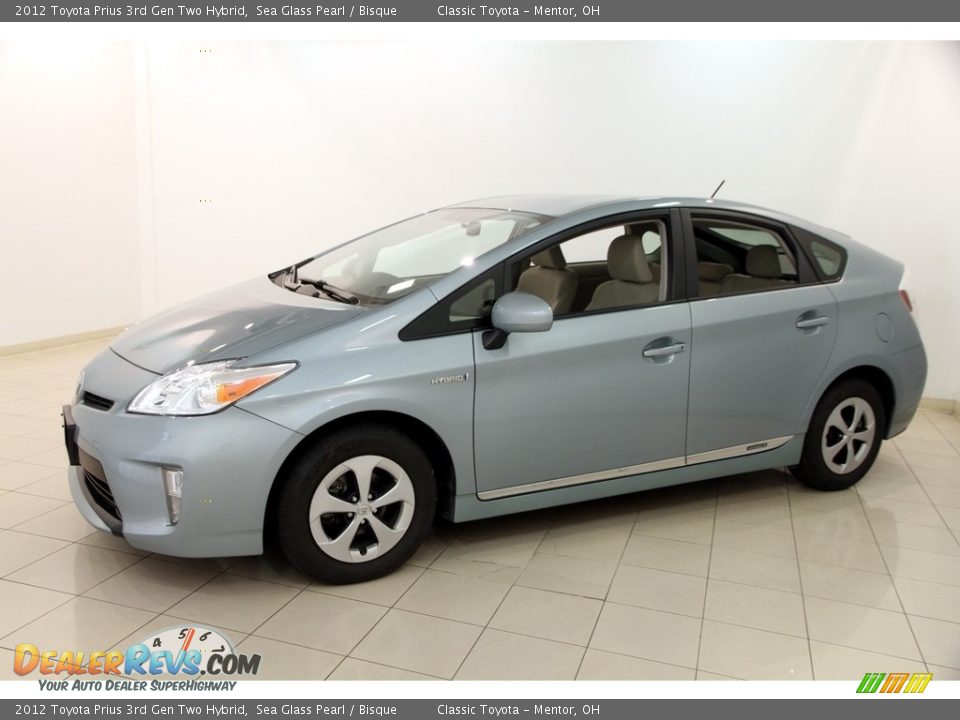2012 Toyota Prius 3rd Gen Two Hybrid Sea Glass Pearl / Bisque Photo #3