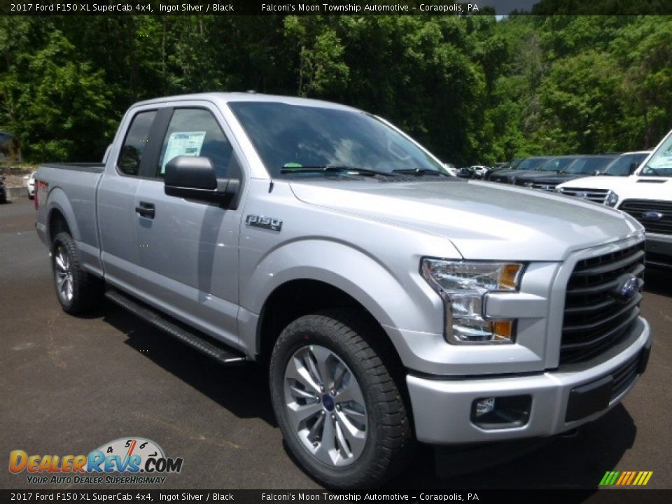 2017 Ford F150 XL SuperCab 4x4 Ingot Silver / Black Photo #2