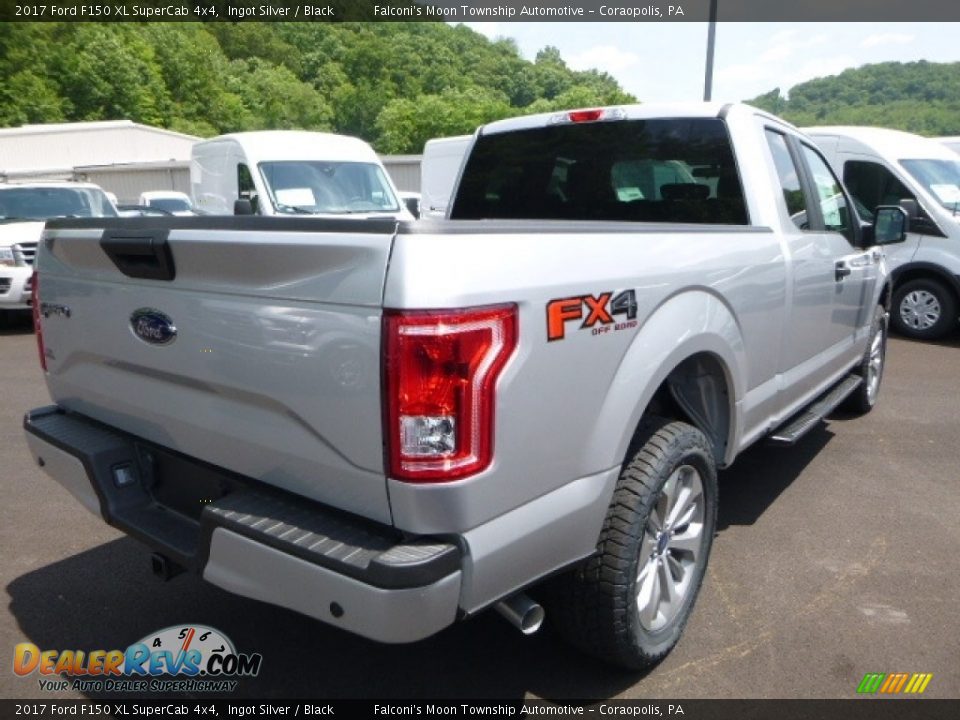 2017 Ford F150 XL SuperCab 4x4 Ingot Silver / Black Photo #3