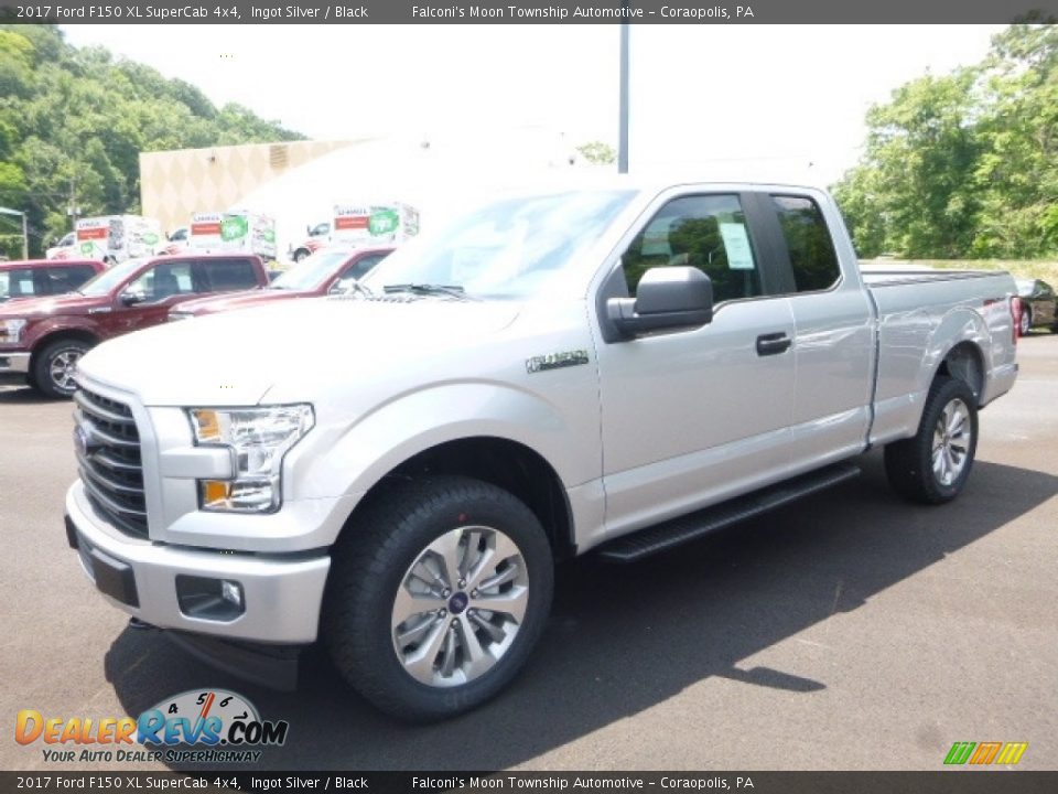2017 Ford F150 XL SuperCab 4x4 Ingot Silver / Black Photo #6