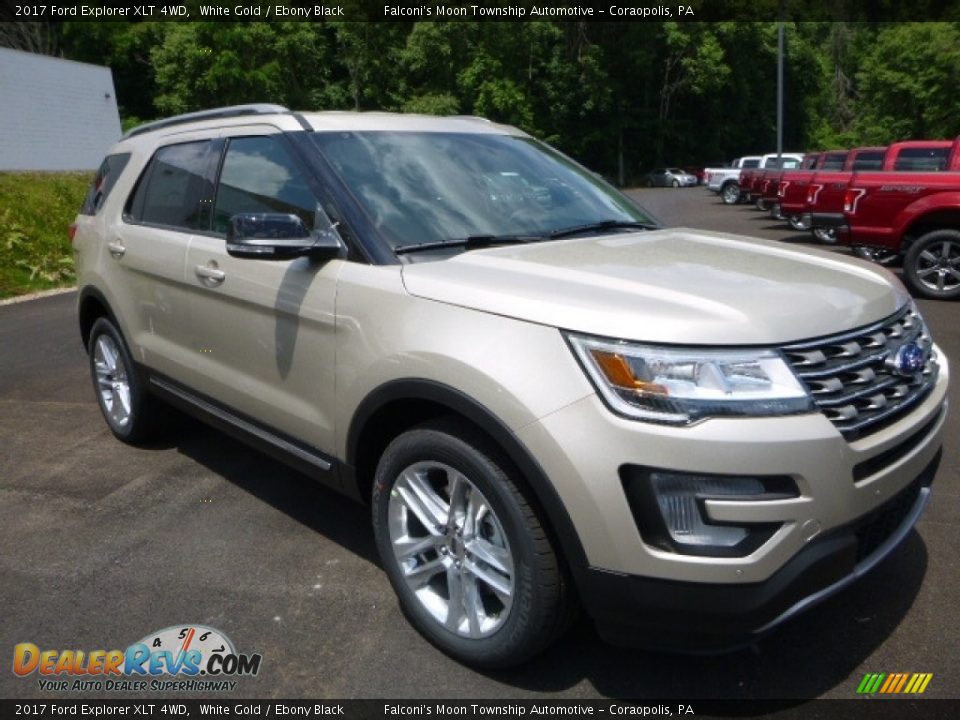 2017 Ford Explorer XLT 4WD White Gold / Ebony Black Photo #3