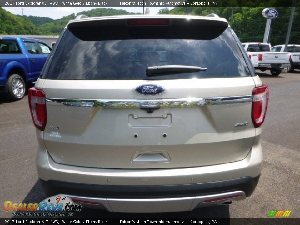2017 Ford Explorer XLT 4WD White Gold / Ebony Black Photo #6