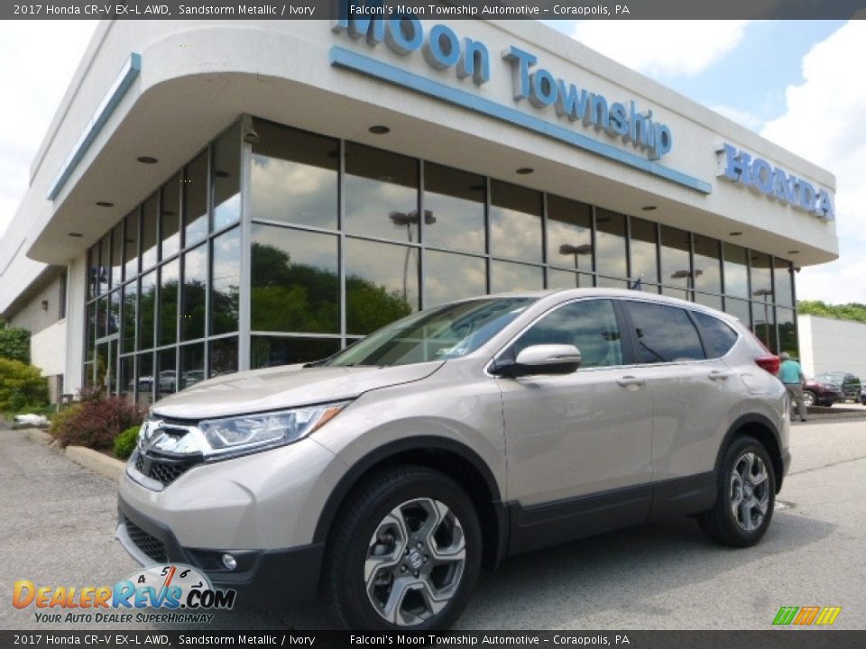 2017 Honda CR-V EX-L AWD Sandstorm Metallic / Ivory Photo #1