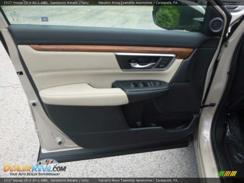 2017 Honda CR-V EX-L AWD Sandstorm Metallic / Ivory Photo #11