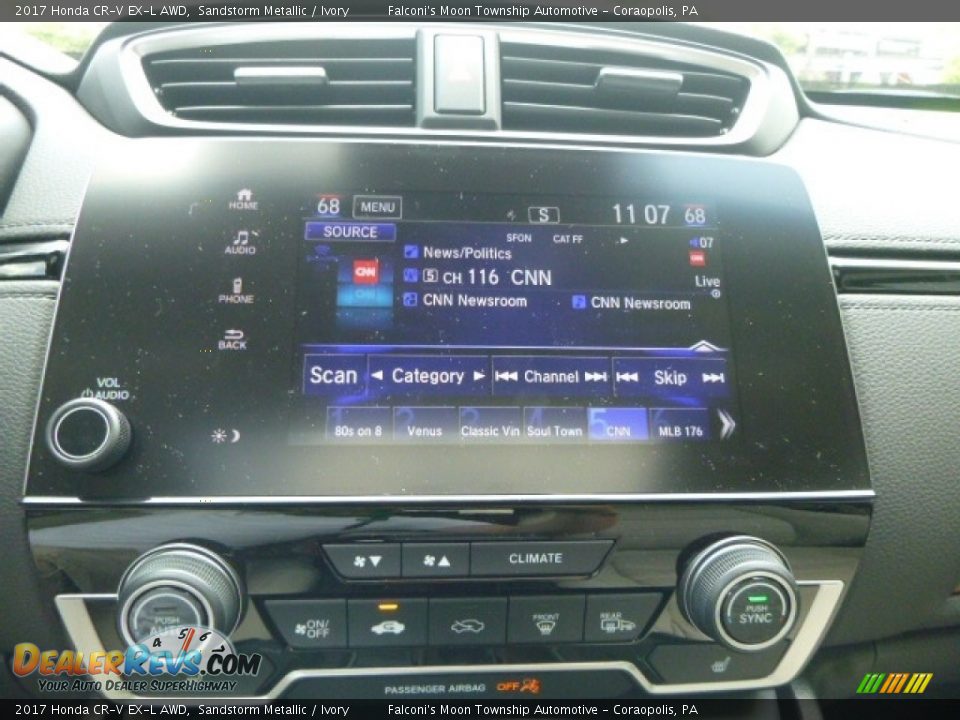 2017 Honda CR-V EX-L AWD Sandstorm Metallic / Ivory Photo #14