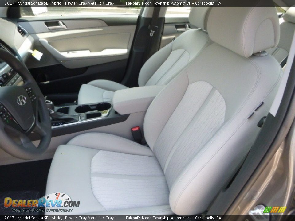 Gray Interior - 2017 Hyundai Sonata SE Hybrid Photo #11