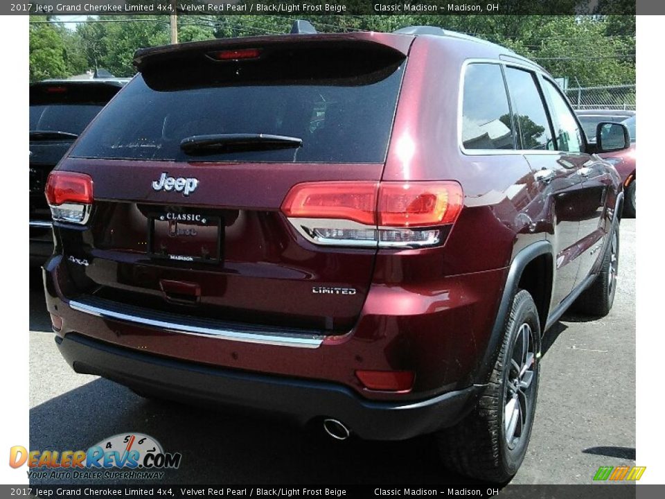 2017 Jeep Grand Cherokee Limited 4x4 Velvet Red Pearl / Black/Light Frost Beige Photo #2