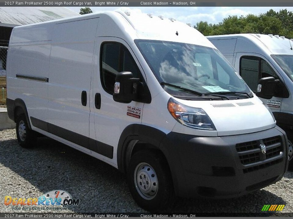 2017 Ram ProMaster 2500 High Roof Cargo Van Bright White / Gray Photo #2