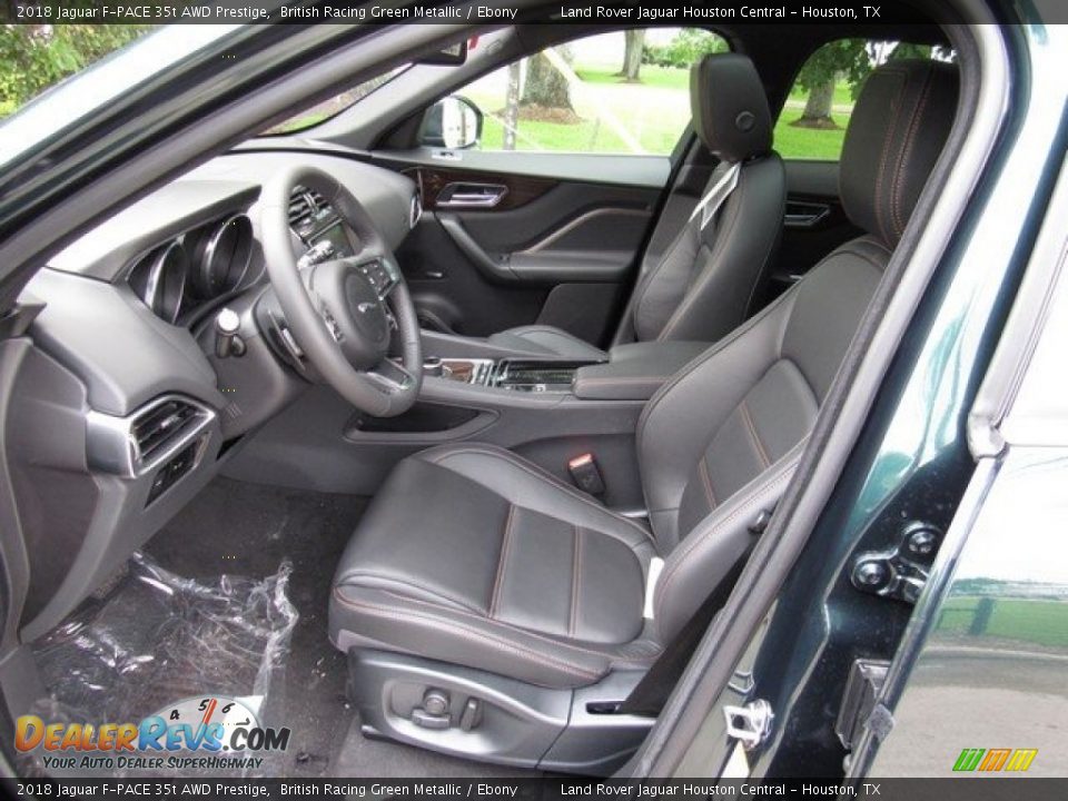 Ebony Interior - 2018 Jaguar F-PACE 35t AWD Prestige Photo #3