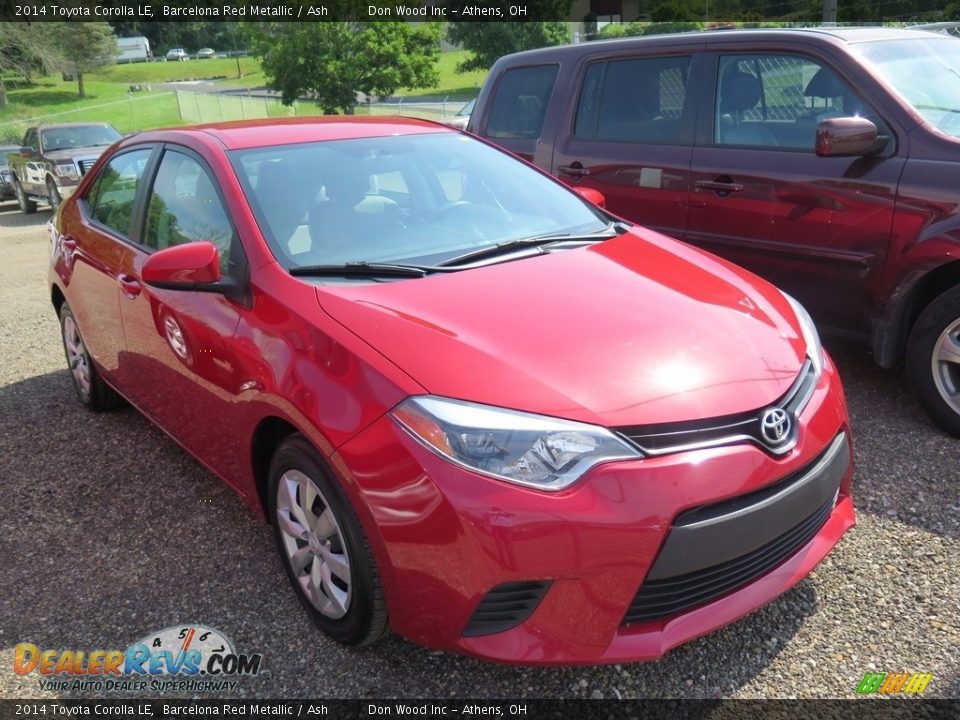2014 Toyota Corolla LE Barcelona Red Metallic / Ash Photo #1