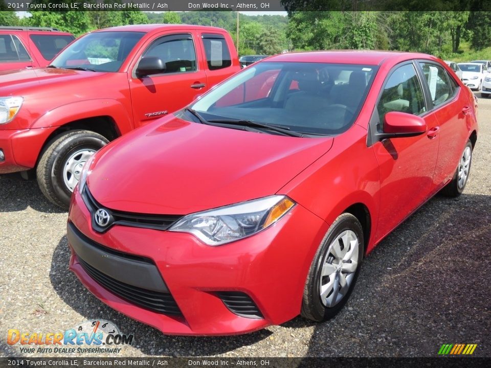 2014 Toyota Corolla LE Barcelona Red Metallic / Ash Photo #3