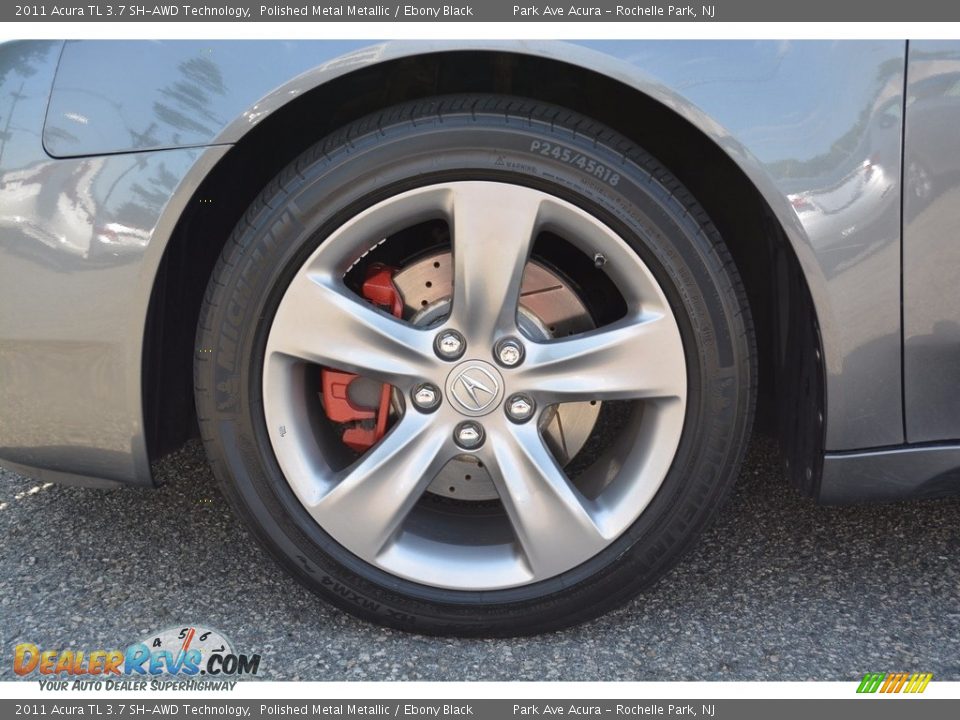 2011 Acura TL 3.7 SH-AWD Technology Polished Metal Metallic / Ebony Black Photo #33
