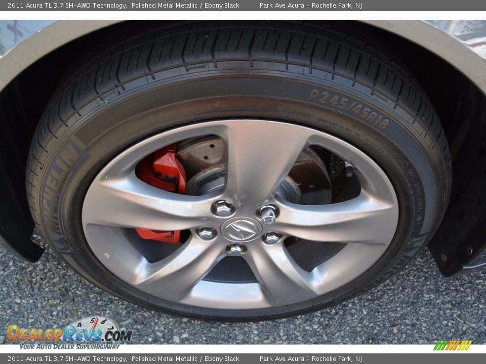 2011 Acura TL 3.7 SH-AWD Technology Polished Metal Metallic / Ebony Black Photo #34