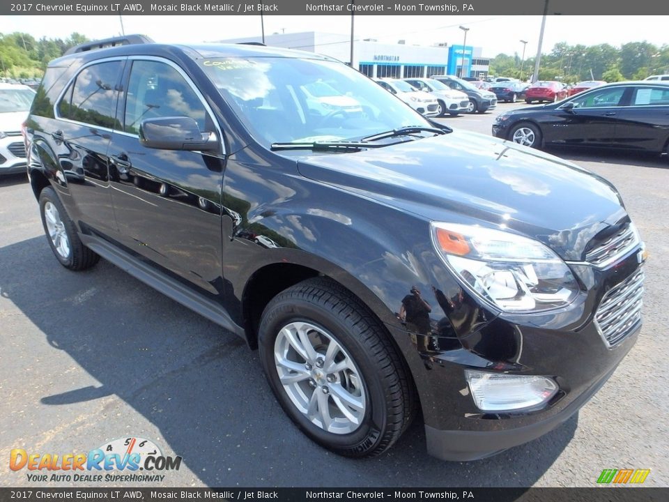 2017 Chevrolet Equinox LT AWD Mosaic Black Metallic / Jet Black Photo #7